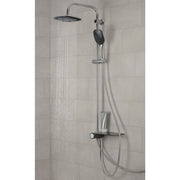 Schütte regendoucheset met zijplateau aquastar chroomkleurig-antraciet - afbeelding 3