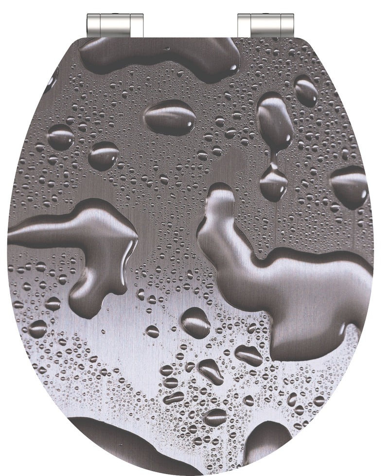 Schutte mdf high gloss wc-bril grey steel met soft-close 80523