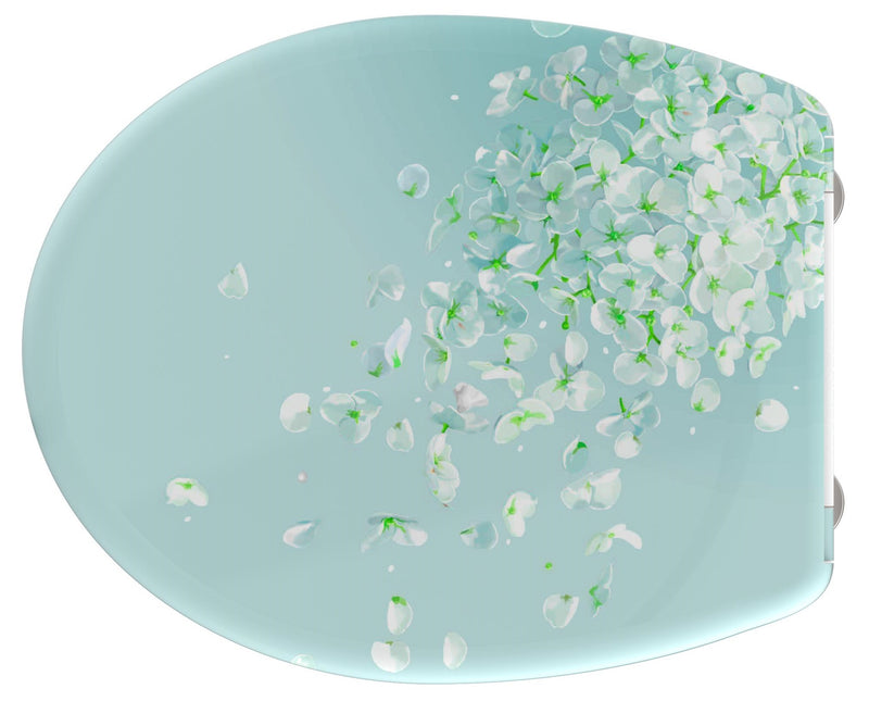 Schutte duroplast wc-bril flower in the wind met soft-close en quick-release 82381