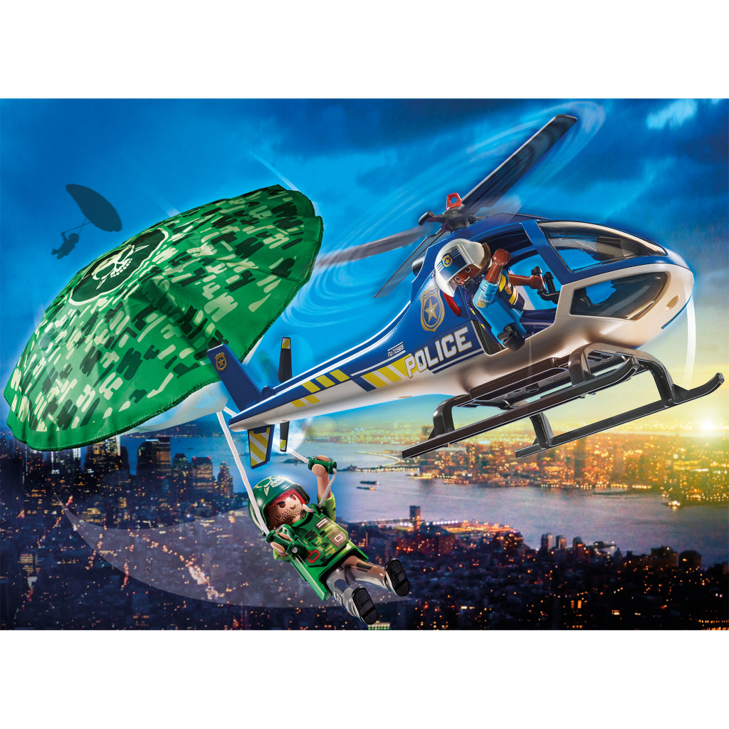 Playmobil City Action Politiehelikopter Parachute Achtervolging 70569