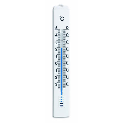 Tfa dostmann binnen buitenthermometer analoog kunststof 18cm wit