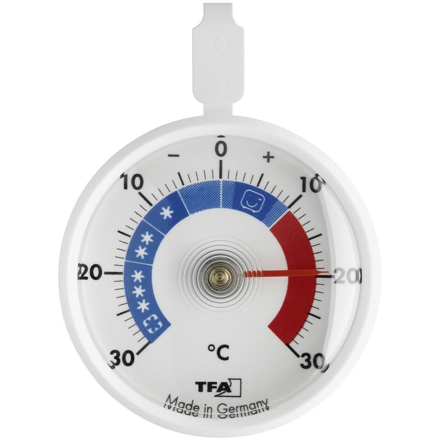 Tfa dostmann koelkast diepvriesthermometer wit ø7,2cm