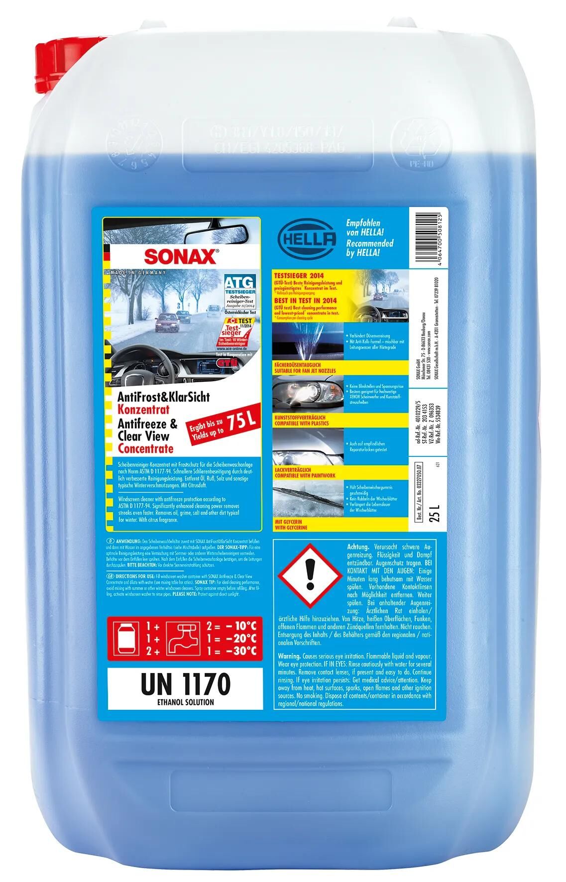 Sonax antivriesbescherming voorruit antifrost klarsicht anti-rust+clear 25 l