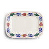 Boerenbont plateau 25x18cm aardewerk doos a 2 stuks