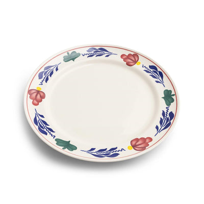 Boerenbont bord plat ã˜24cm doos a 6 stuks, aardewerk