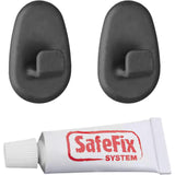 Metaltex plakhaken 2 stuks zwart - afbeelding 2