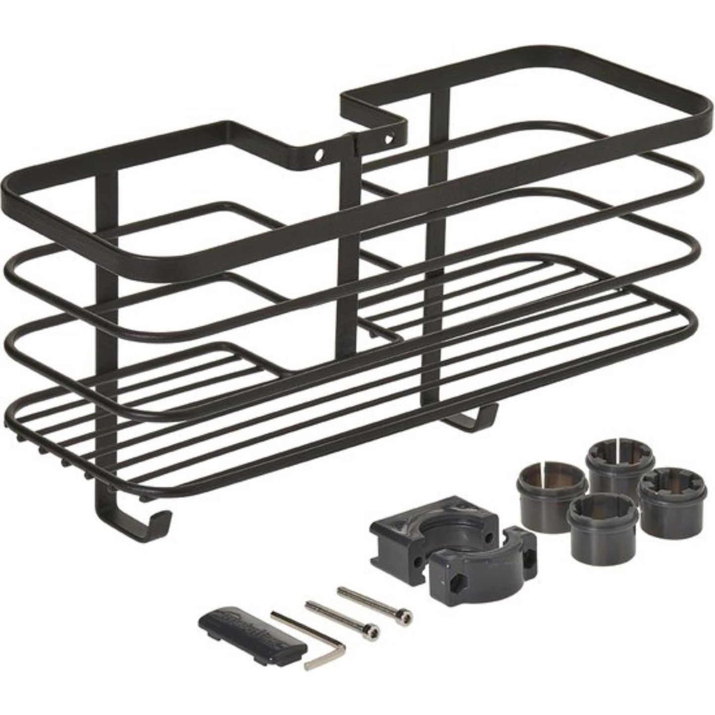 Metaltex origin lava touch doucherek voor douchekolom 29x11x15cm matzwart (ophangen zonder boren)