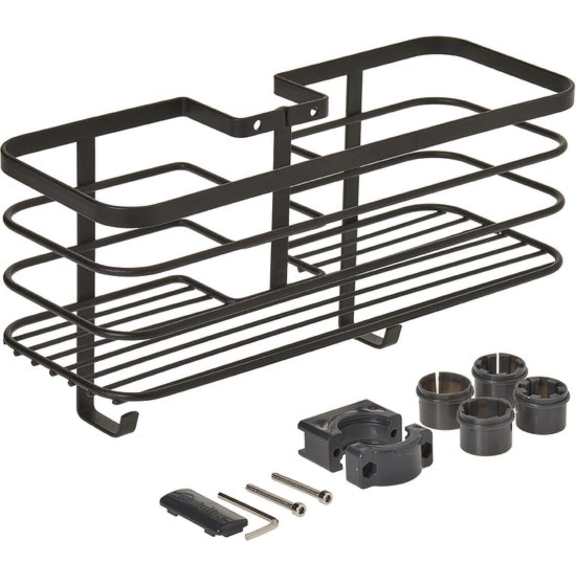 Metaltex origin lava touch doucherek voor douchekolom 29x11x15cm matzwart (ophangen zonder boren)