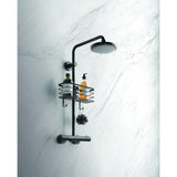 Metaltex origin lava touch doucherek voor douchekolom 29x11x15cm matzwart (ophangen zonder boren) - afbeelding 2