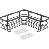Metaltex origin lava touch douche hoekrek 25x25x13cm matzwart (ophangen zonder boren) - afbeelding 1