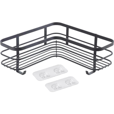 Metaltex origin lava touch douche hoekrek 25x25x13cm matzwart (ophangen zonder boren)