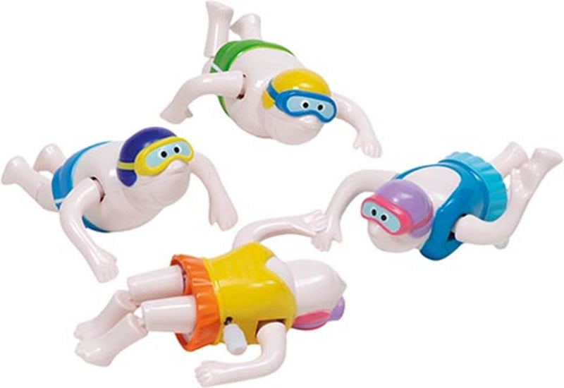 Zwemmer met opwindmotor. 8 cm. 4 kleuren