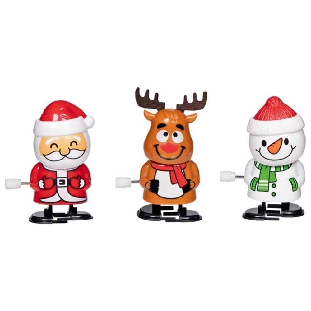 Kerstfiguren met opwindmotor. 3 figuren.