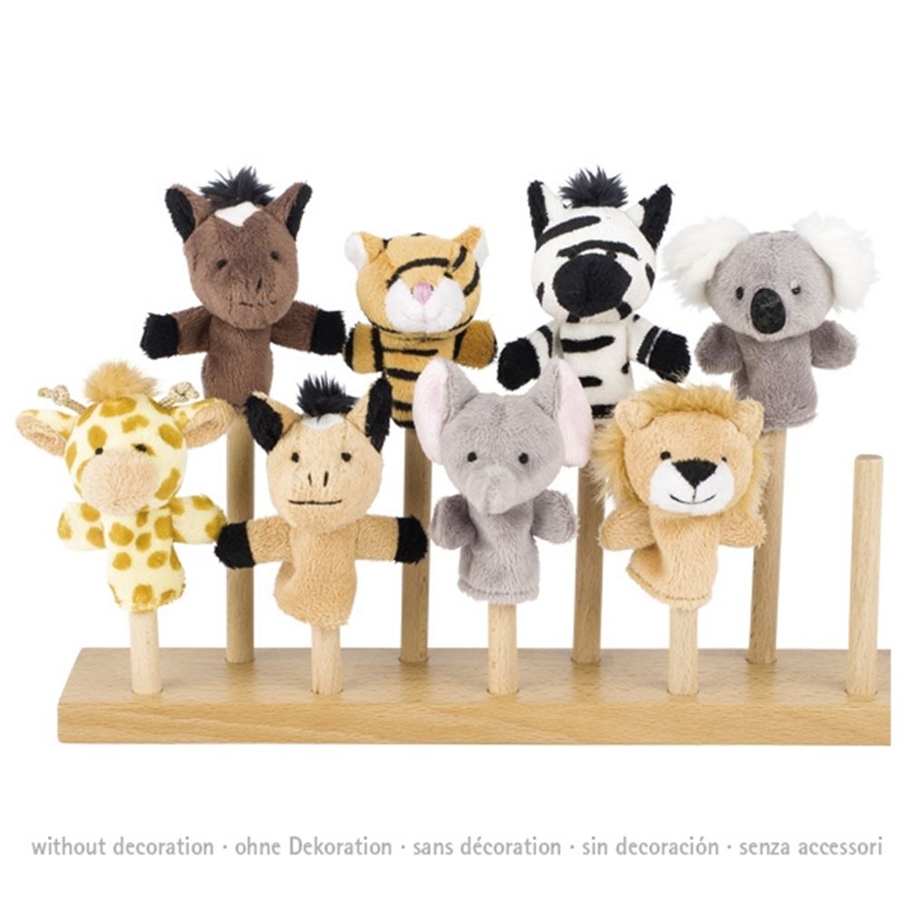 Goki vingerpoppenset, wilde dieren. 7,5-8,5 c