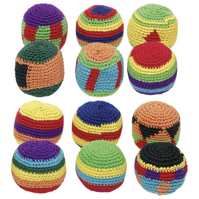 Kick-bal. gehaakt. 5 cm. 12 assorti. 5+