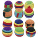 Kick-bal. gehaakt. 5 cm. 12 assorti. 5+