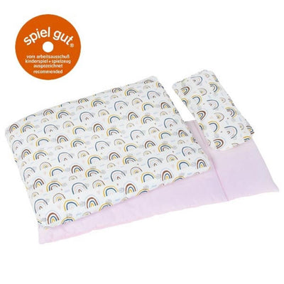 Goki poppenbeddengoed star grijs (3 delig)