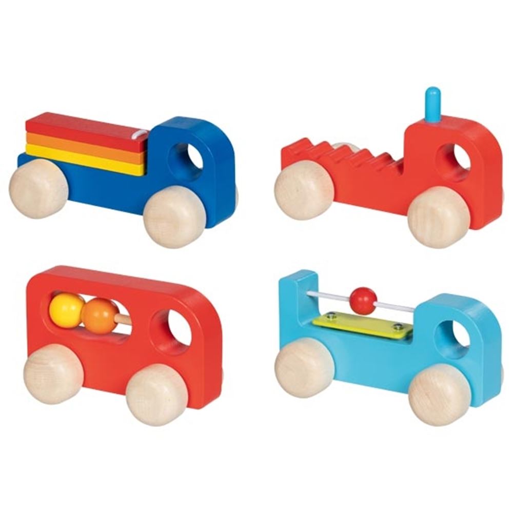 Goki voertuigen geluid express. 4 assorti. 12
