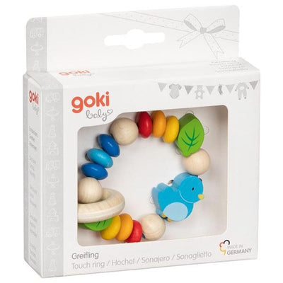 Goki houten grijpring vogel
