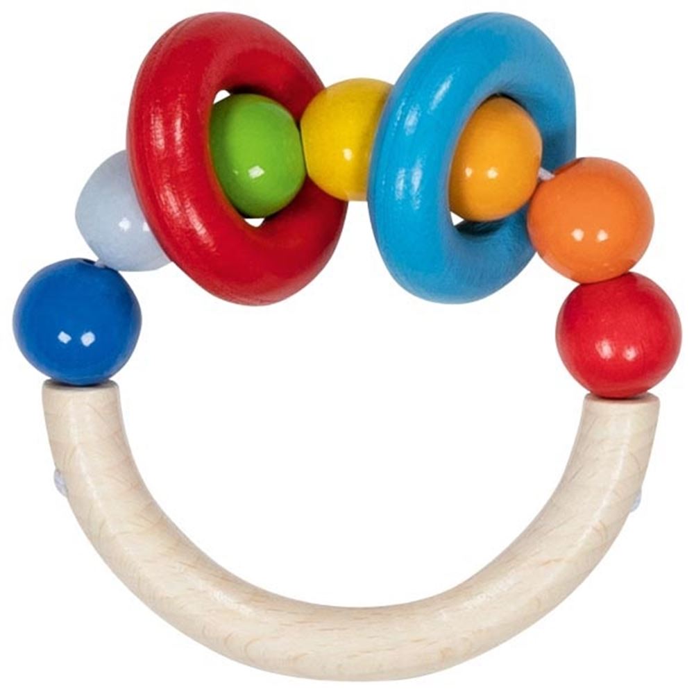 Touchring halfrond met kralen en 2 ringe