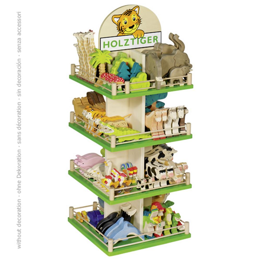 Draaibare holztiger display. (leeg)