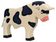 Holztiger stier, zwart. 19 cm.