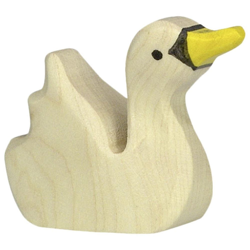 Holztiger zwaan, klein zwemmend. 3,5 cm