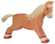 Holztiger paard, rennend, lichtbruin. 1