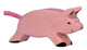 Holztiger varken, rennend. 8 cm.