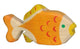 Holztiger goudvis. 8 cm.