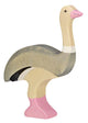 Holztiger struisvogel. 12 cm.
