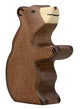 Holztiger wildernis: bruine beer klein, zittend 7x2x9cm, hout