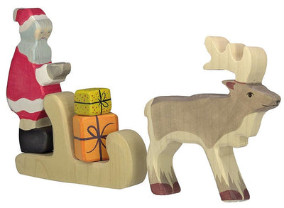 Holztiger kerstmis - kerstman - 9x2x16cm - houten figuur - handgemaakt