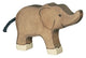 Holztiger wildernis - olifant klein - 12x2x8cm - houten figuur - handgemaakt