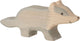 Holztiger bosdieren - das - 13x2x5cm - houten figuur - handgemaakt