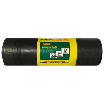 Komo afvalzakken met trekband 60x80 cm zwart
