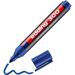 Permanent marker edding 300 ultra 1-3mm blauw rond waterbestendig sneldrogend