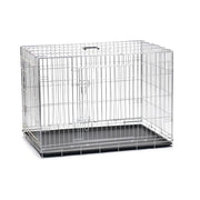 Karlie hondenbench met 2 deuren 107,5x70,5x76,5 cm zilverkleurig - afbeelding 1