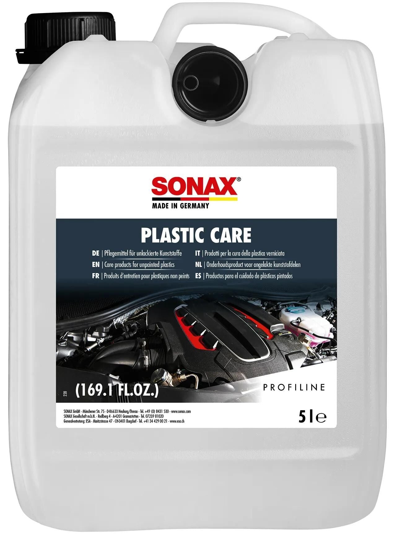 Sonax kunststoffpflegemittel plasticcare profiline plasticcare 5 l
