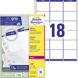 Gerecycleerde etiketten voor laserprinters quickpeel lr7161-100 63,5x46,6mm