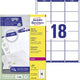 Avery gerecycleerde etiketten voor laserprinters quickpeel lr7161-100 63,5x46,6mm