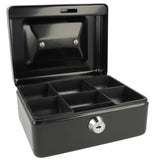 Westcott ac-e51000-zw geldkist 152x120x79mm zwart, kunststof inzet met 6 vakken - afbeelding 3