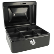 Westcott ac-e51000-zw geldkist 152x120x79mm zwart, kunststof inzet met 6 vakken - afbeelding 3