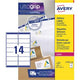 Avery gerecycleerde etiketten voor laserprinters quickpeel lr7163-100 99,1x38,1mm
