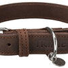 Trixie halsband hond rustic vetleer donkerbruin