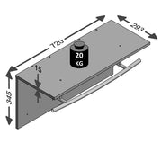 FMD FMD Wandkapstok 72x29,3x34,5 cm betongrijs - afbeelding 3