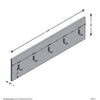 Fmd wandkapstok 108,9x1,5x28,1 cm artisan eikenkleurig