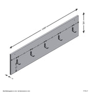 Fmd wandkapstok 108,9x1,5x28,1 cm artisan eikenkleurig - afbeelding 2