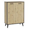 Fmd schoenenkast met 5 vakken 68,5x33x93,5 cm artisan eiken
