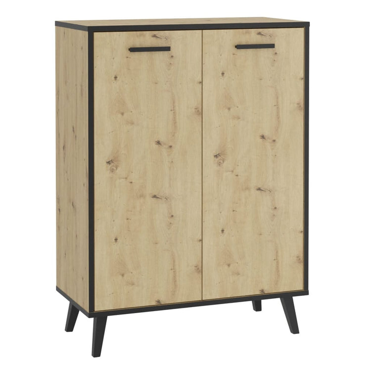 Fmd schoenenkast met 5 vakken 68,5x33x93,5 cm artisan eiken